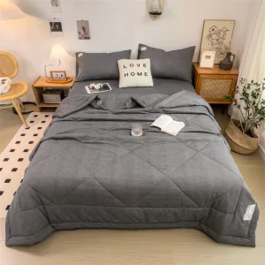 New washed summer cool quilt, color blocked air conditioning quilt, summer thin quilt core, skin friendly cool thin quilt